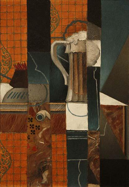 Juan Gris Playing Cards and Glass of Beer oil painting image